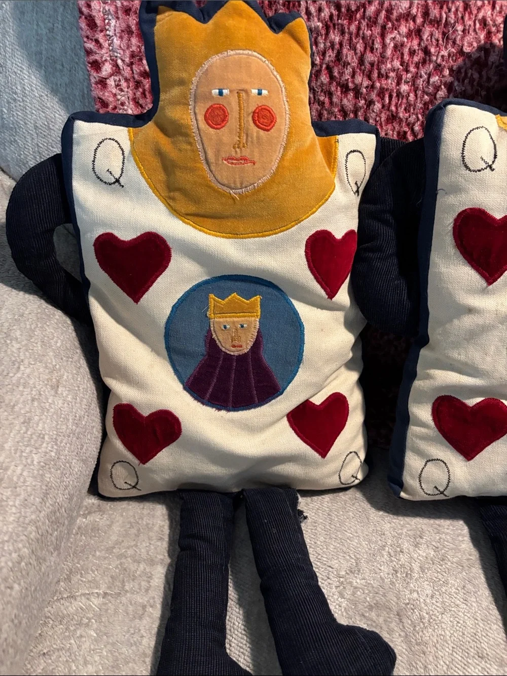 Got these as a gift in 1991. Queen of Hearts Plush Pillow Dolls - Pair